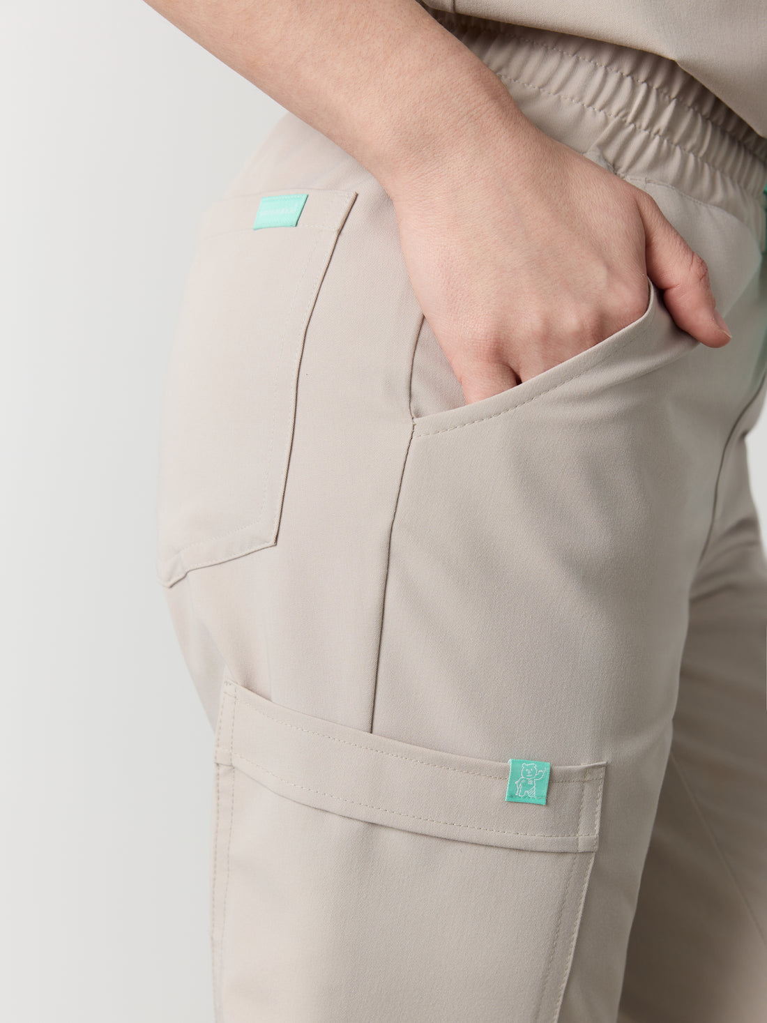 ROSIE RE-GARDE™ - GREIGE - Jogger Scrub Pants - SILVADUR™
