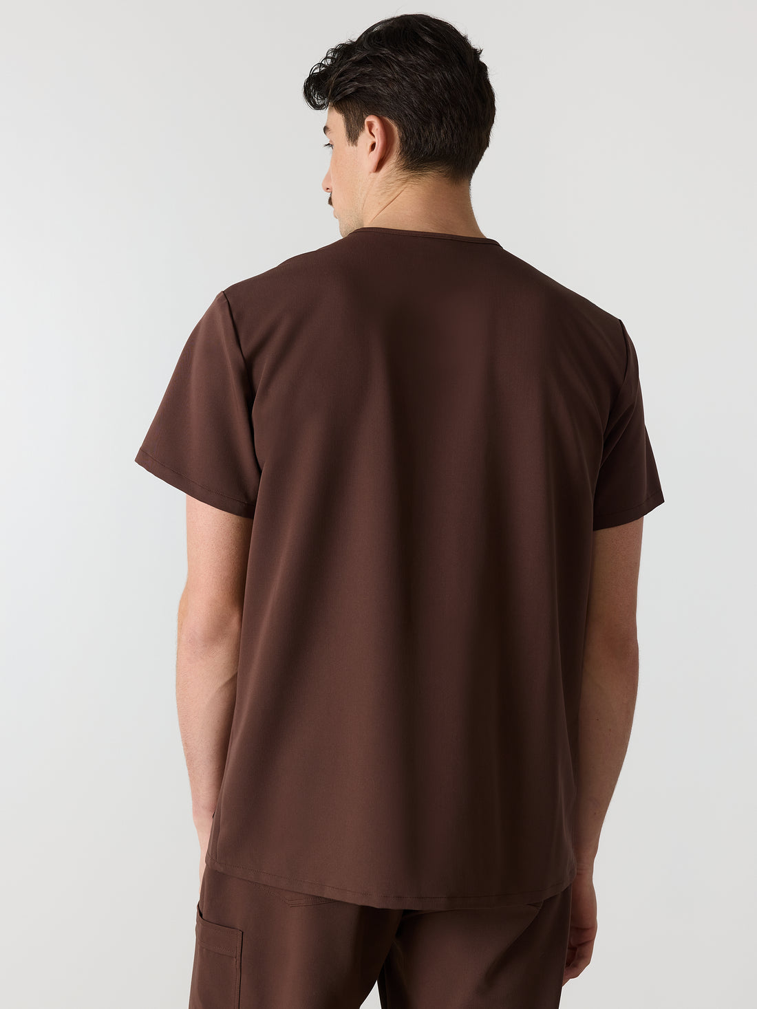 ZACK RE-GARDE™ - CHOCOLATE - Camiseta médica de tres bolsillos para hombre - SILVADUR™