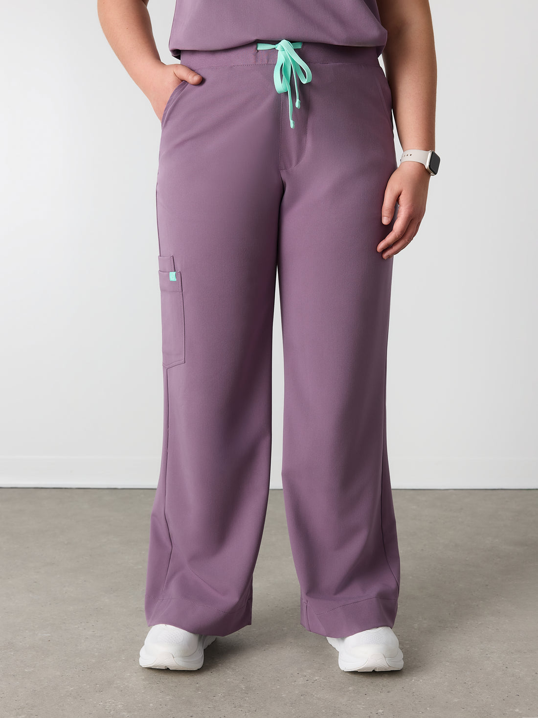 MILA RE-GARDE™ - DUSTY PURPLE - Wide Leg Scrub Pants - SILVADUR™