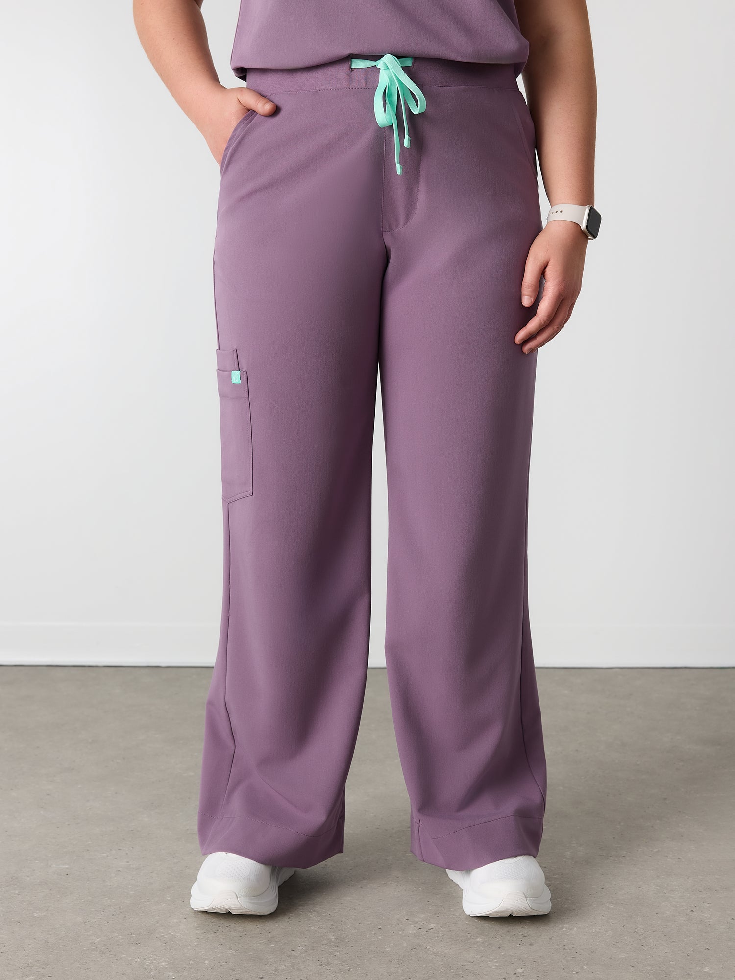 MILA RE-GARDE™ - DUSTY PURPLE - Wide Leg Scrub Pants - SILVADUR™
