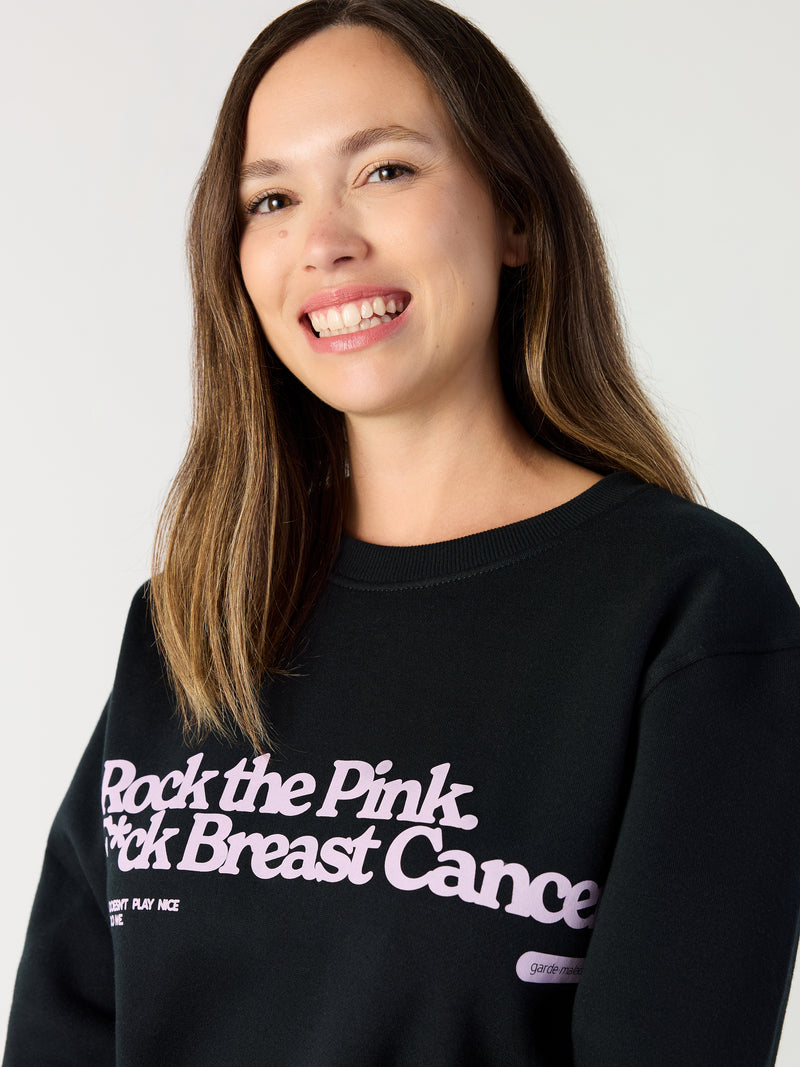 Rock The Pink - Crewneck Black