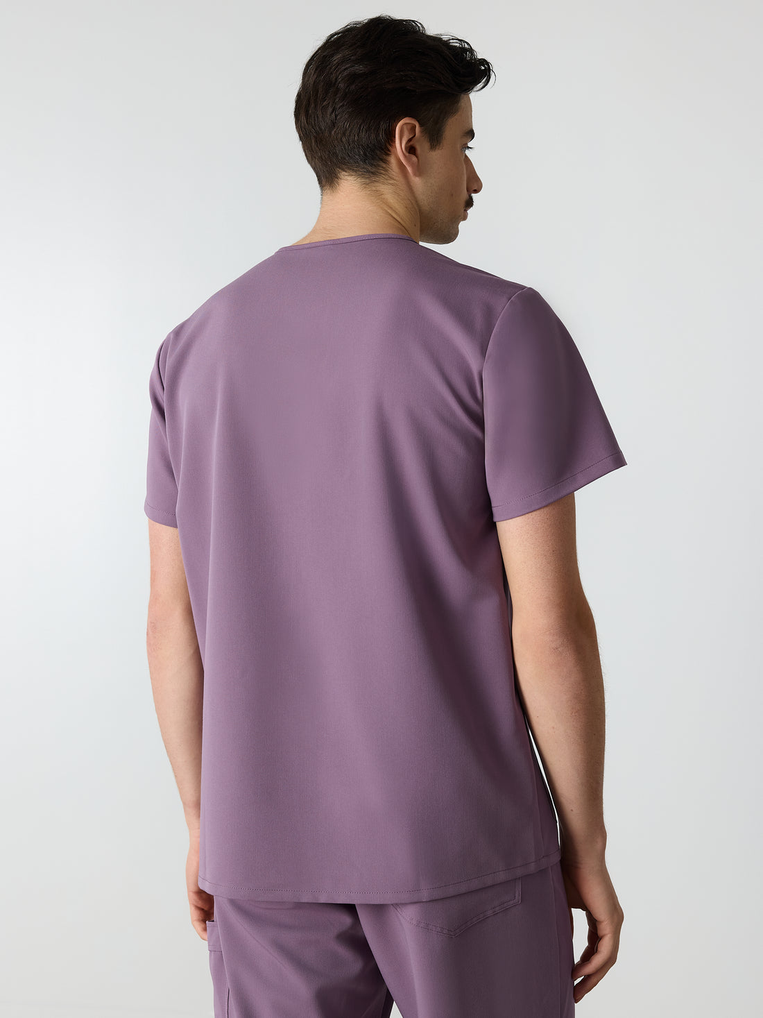 ZACK RE-GARDE™ - DUSTY PURPLE - Three Pockets Men's Scrub Top - SILVADUR™