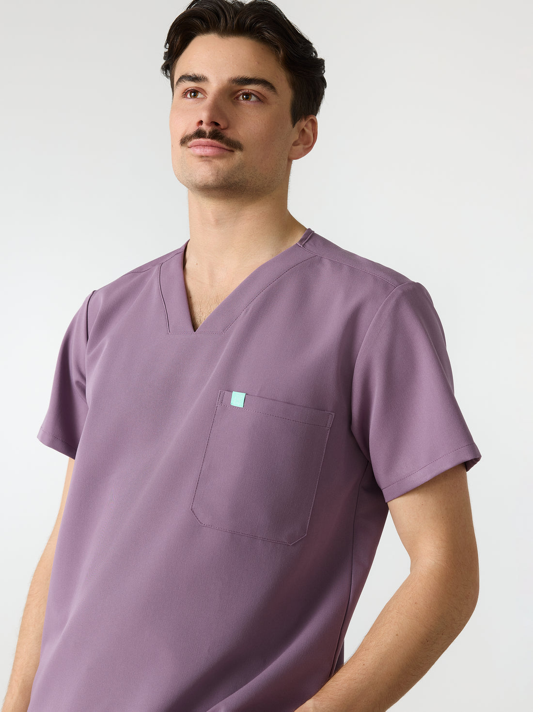 LOGAN RE-GARDE™ - MORADO POLVOROSO - Blusa médica de un bolsillo para hombre - VENTA FINAL