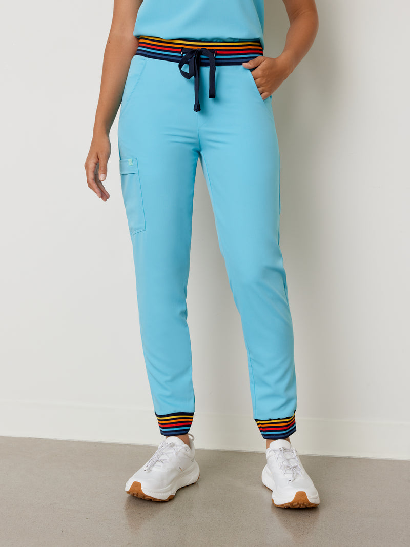 DEMI RE-GARDE™ - RETRO BLUE - Jogger Scrub Pants