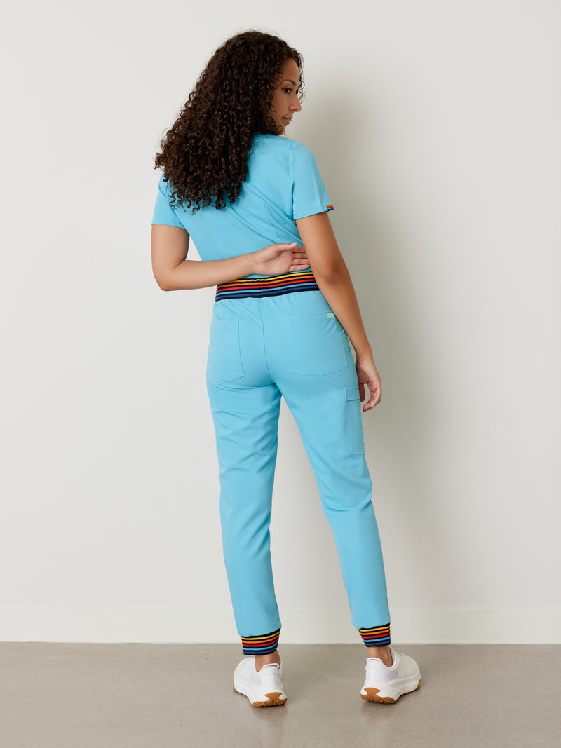 DEMI RE-GARDE™ - RETRO BLUE - Jogger Scrub Pants