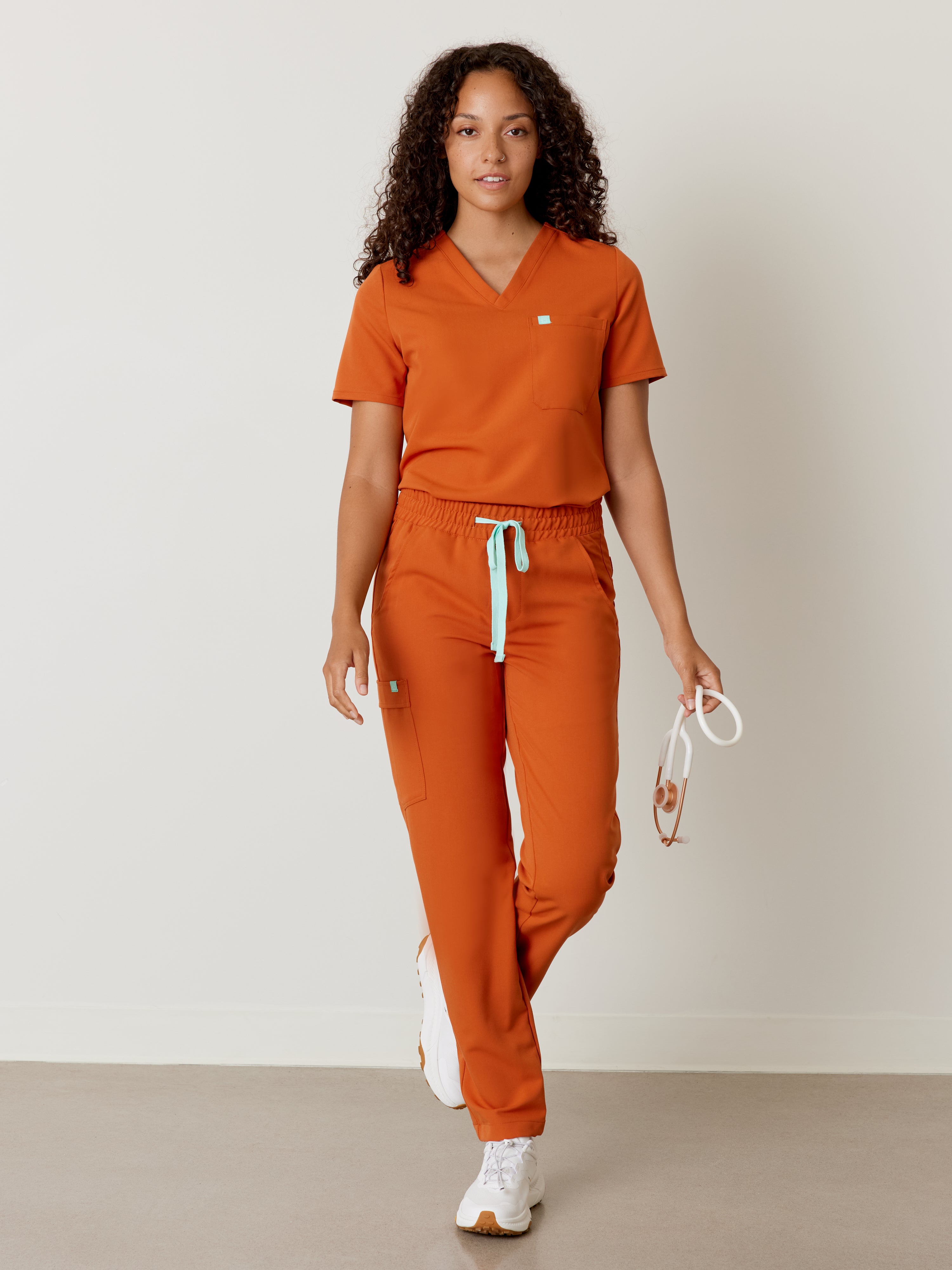 JULIETA REGARDE™ RUST Straight Cut Scrub Pants SILVADUR™ USA