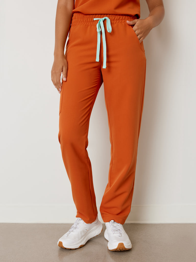 JULIETA RE-GARDE™ - RUST - Straight Cut Scrub Pants - SILVADUR™