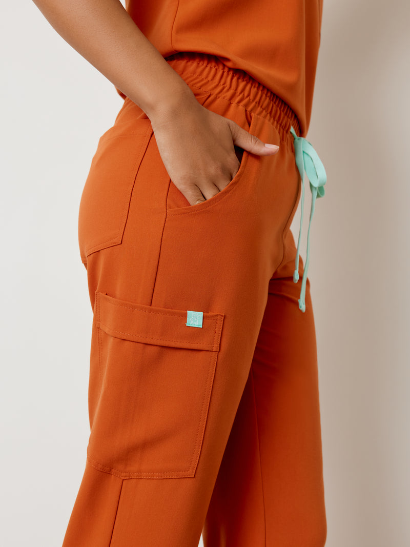 JULIETA RE-GARDE™ - RUST - Straight Cut Scrub Pants - SILVADUR™