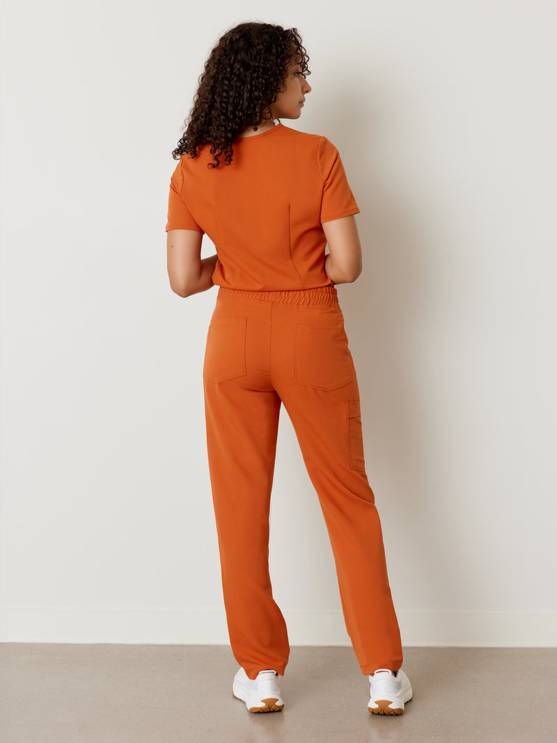 JULIETA RE-GARDE™ - RUST - Straight Cut Scrub Pants - SILVADUR™