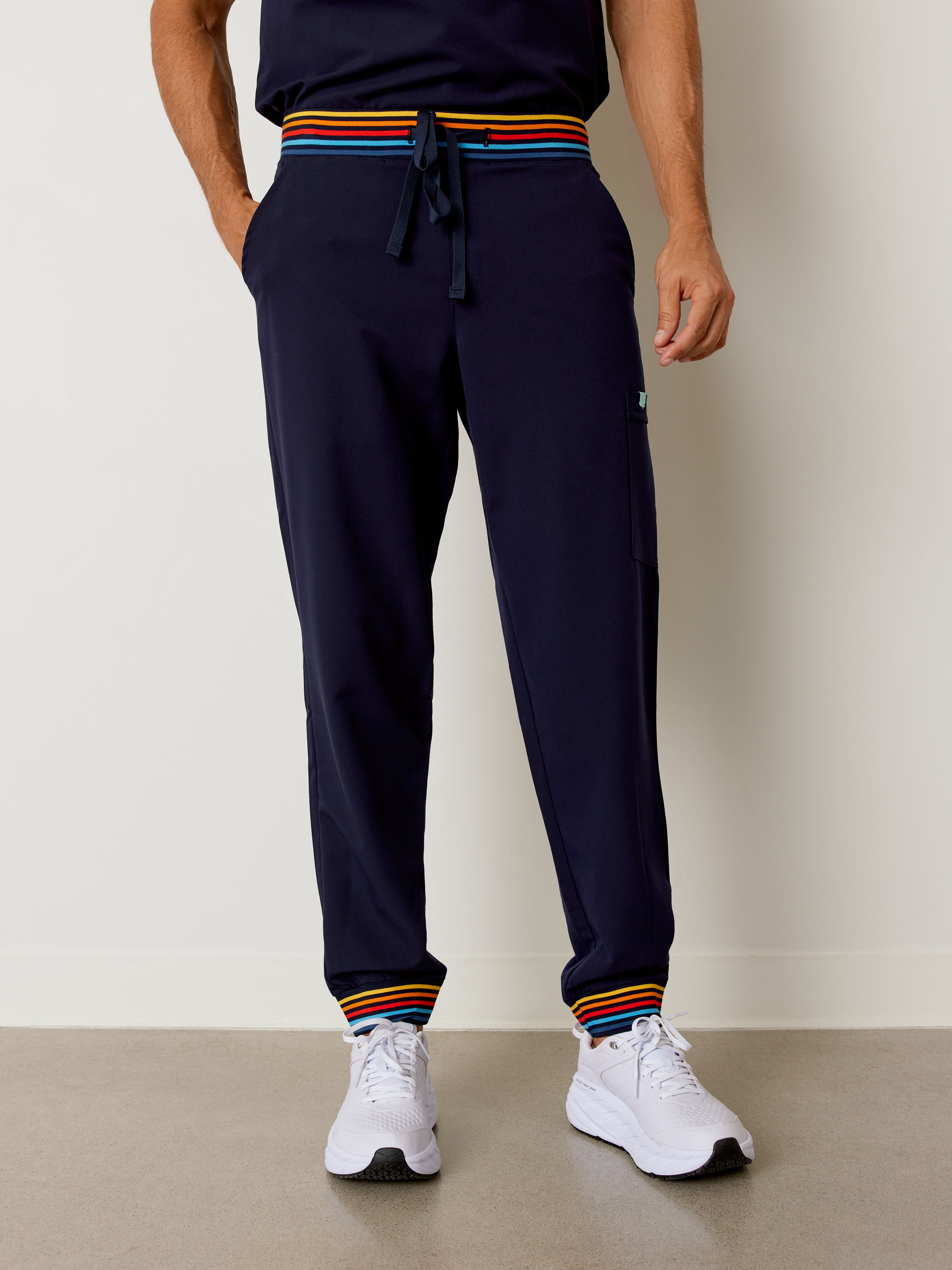 BRUCE RE-GARDE™ - RETRO NAVY - Men's Jogger Pants - FINAL SALE USA