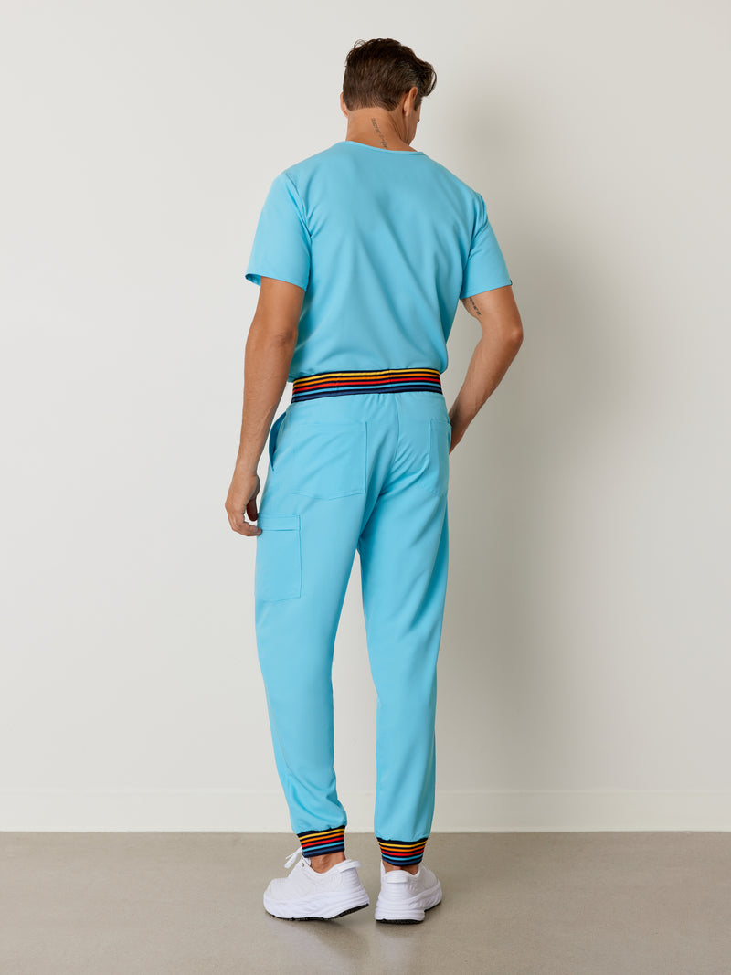 BRUCE RE-GARDE™ - RETRO BLUE - Men's Jogger Pants