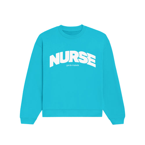 Premium Heavyweight Crewneck - NURSE - Bleu Bali