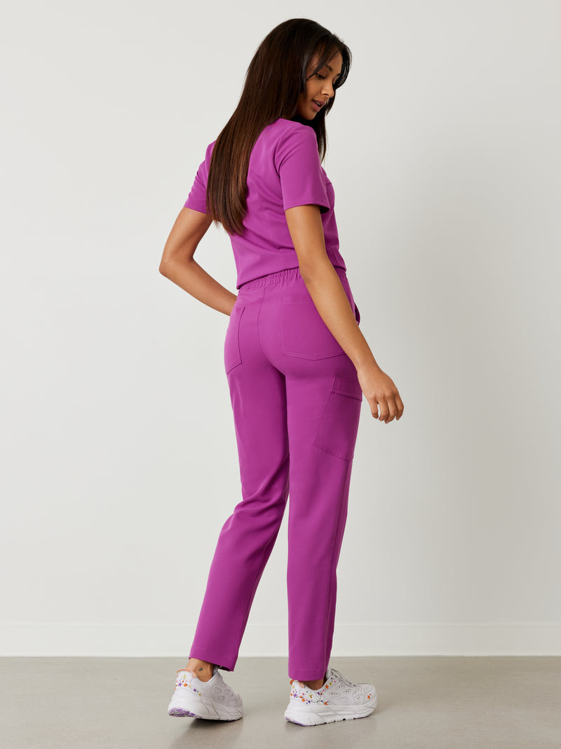 JULIETA RE-GARDE™ - DAMSON PURPLE - Straight Cut Scrub Pants - SILVADUR™