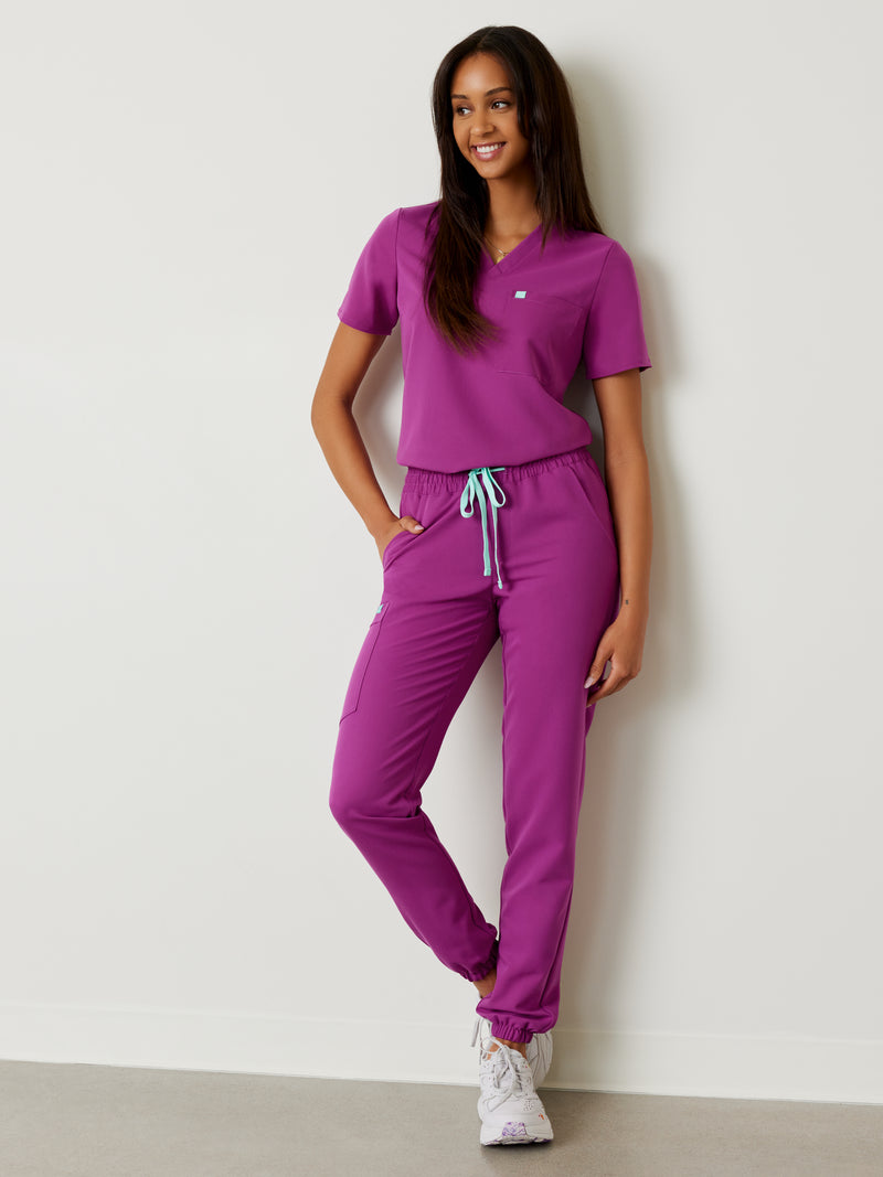 ROSIE RE-GARDE™ - DAMSON PURPLE - Jogger Scrub Pants - SILVADUR™