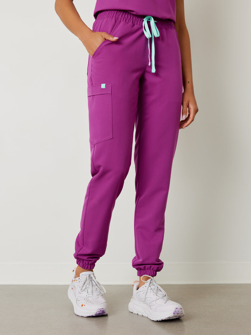 ROSIE RE-GARDE™ - DAMSON PURPLE - Jogger Scrub Pants - SILVADUR™