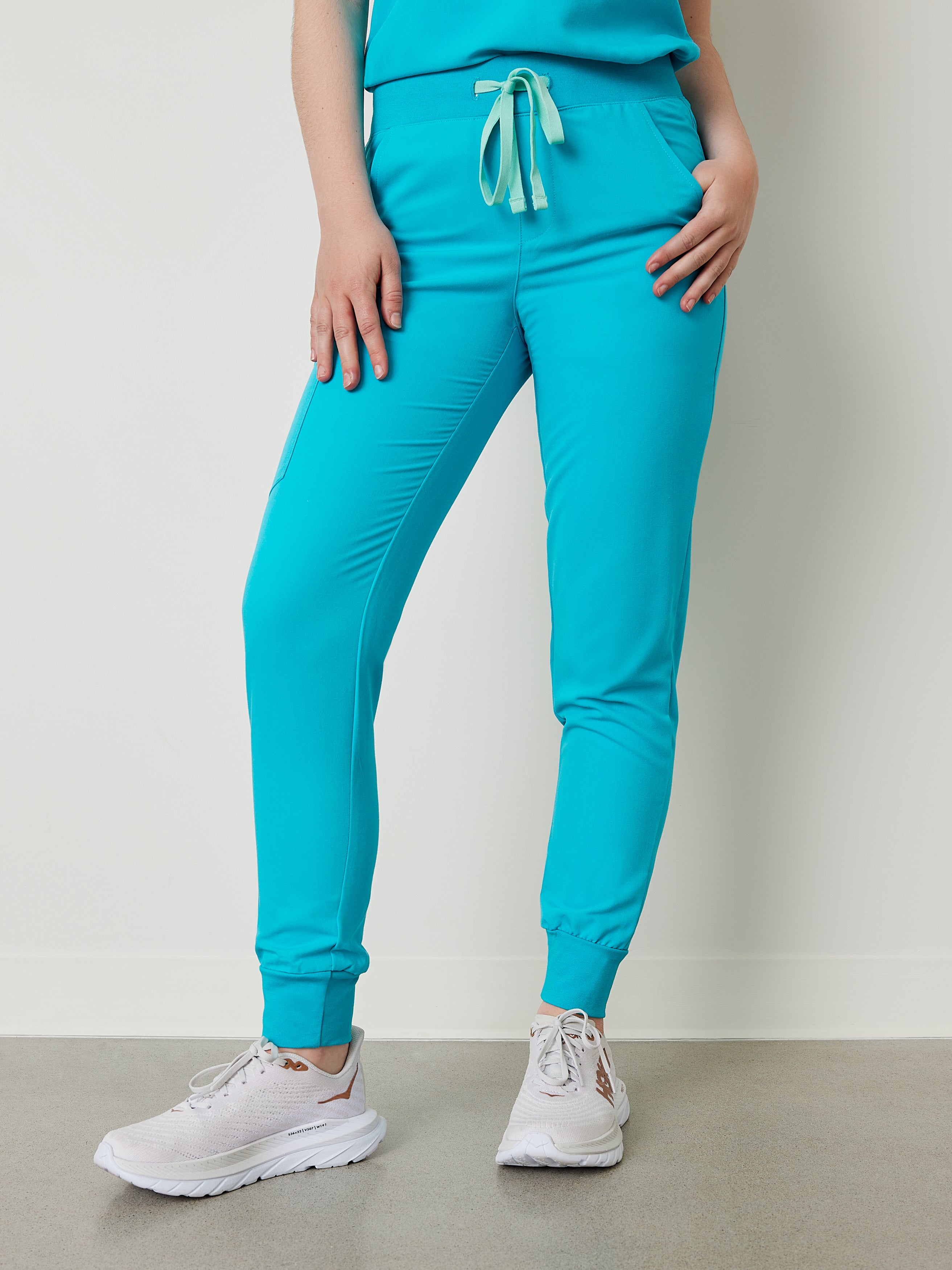 DEMI RE GARDE TURQUOISE Jogger Scrub Pants FINAL SALE USA