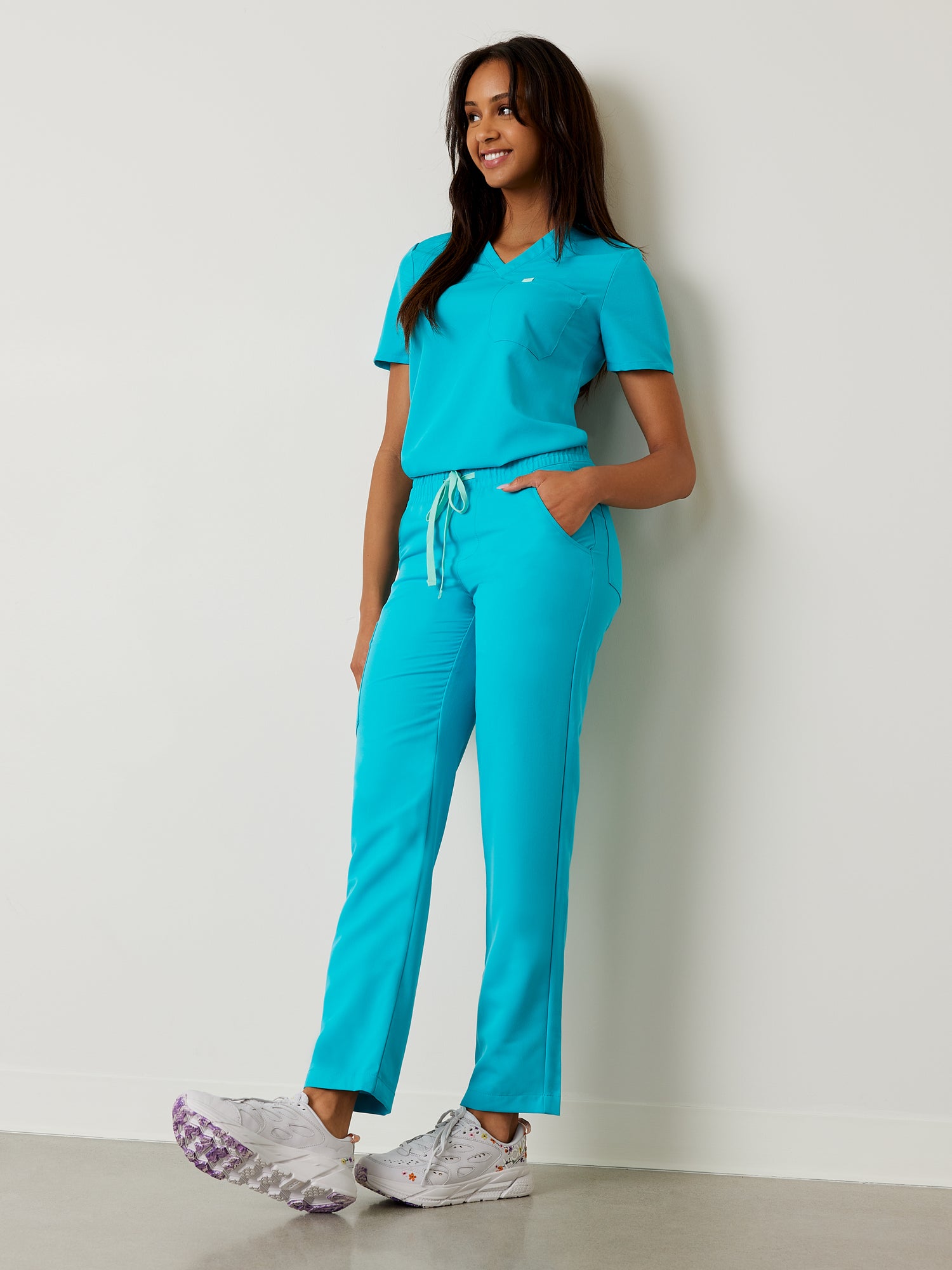 JULIETA RE-GARDE™ - TURQUOISE - Straight Cut Scrub Pants - Final Sale