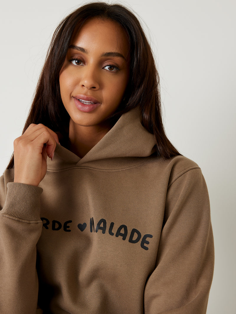 Premium Heavyweight Hoodie - Back Teddy - Taupe