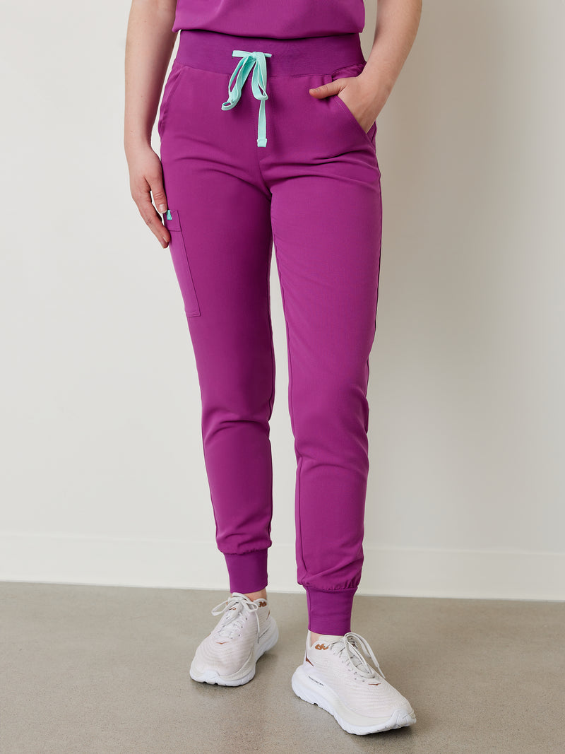 DEMI RE-GARDE™ - DAMSON PURPLE - Jogger Scrub Pants - SILVADUR™