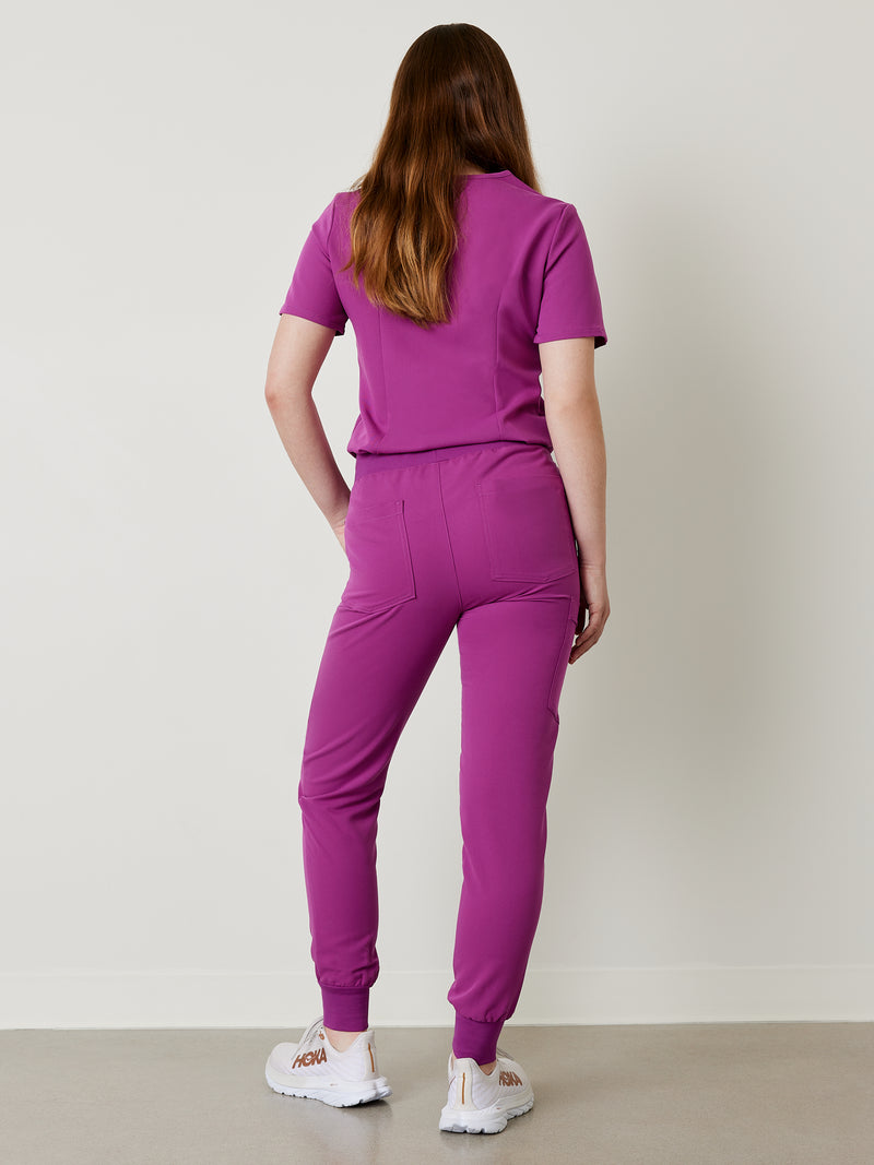 DEMI RE-GARDE™ - DAMSON PURPLE - Jogger Scrub Pants - SILVADUR™