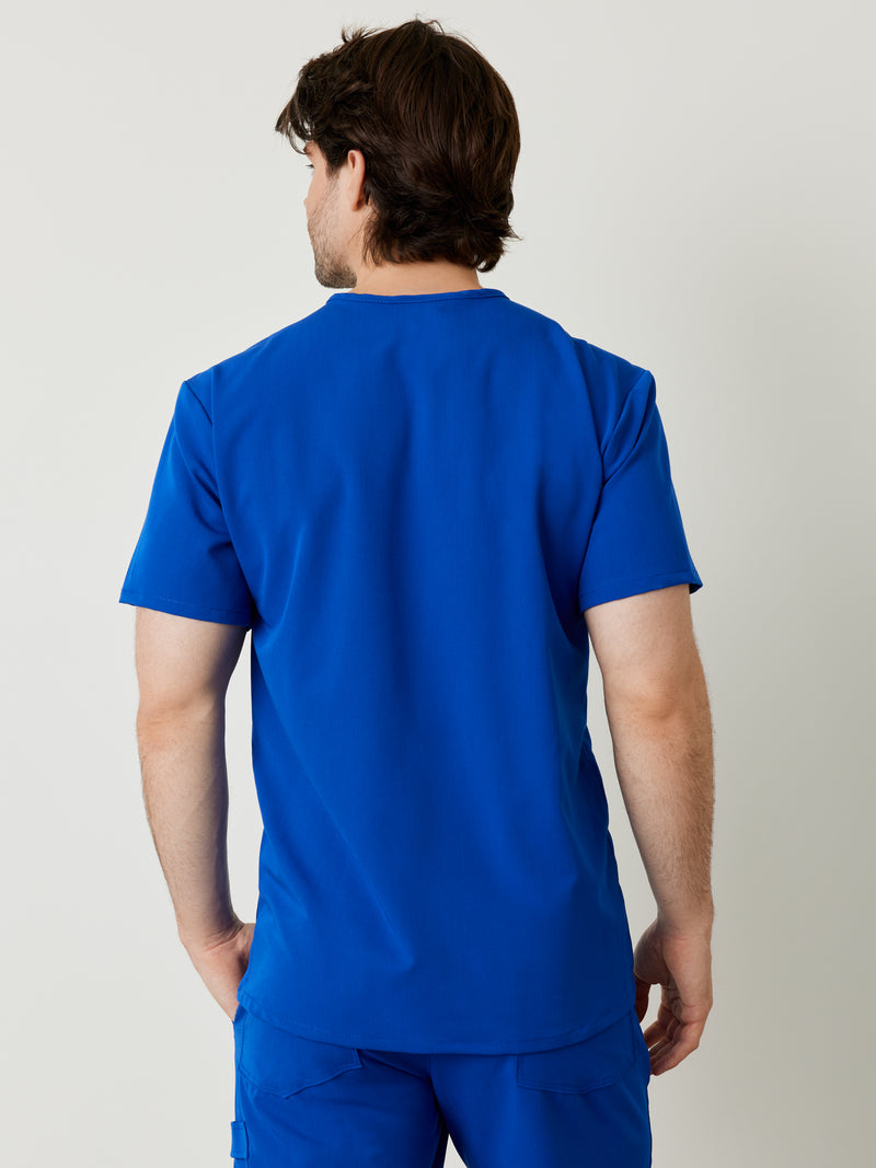 ZACK RE-GARDE™ - ROYAL BLUE - Three Pockets Men's Scrub Top