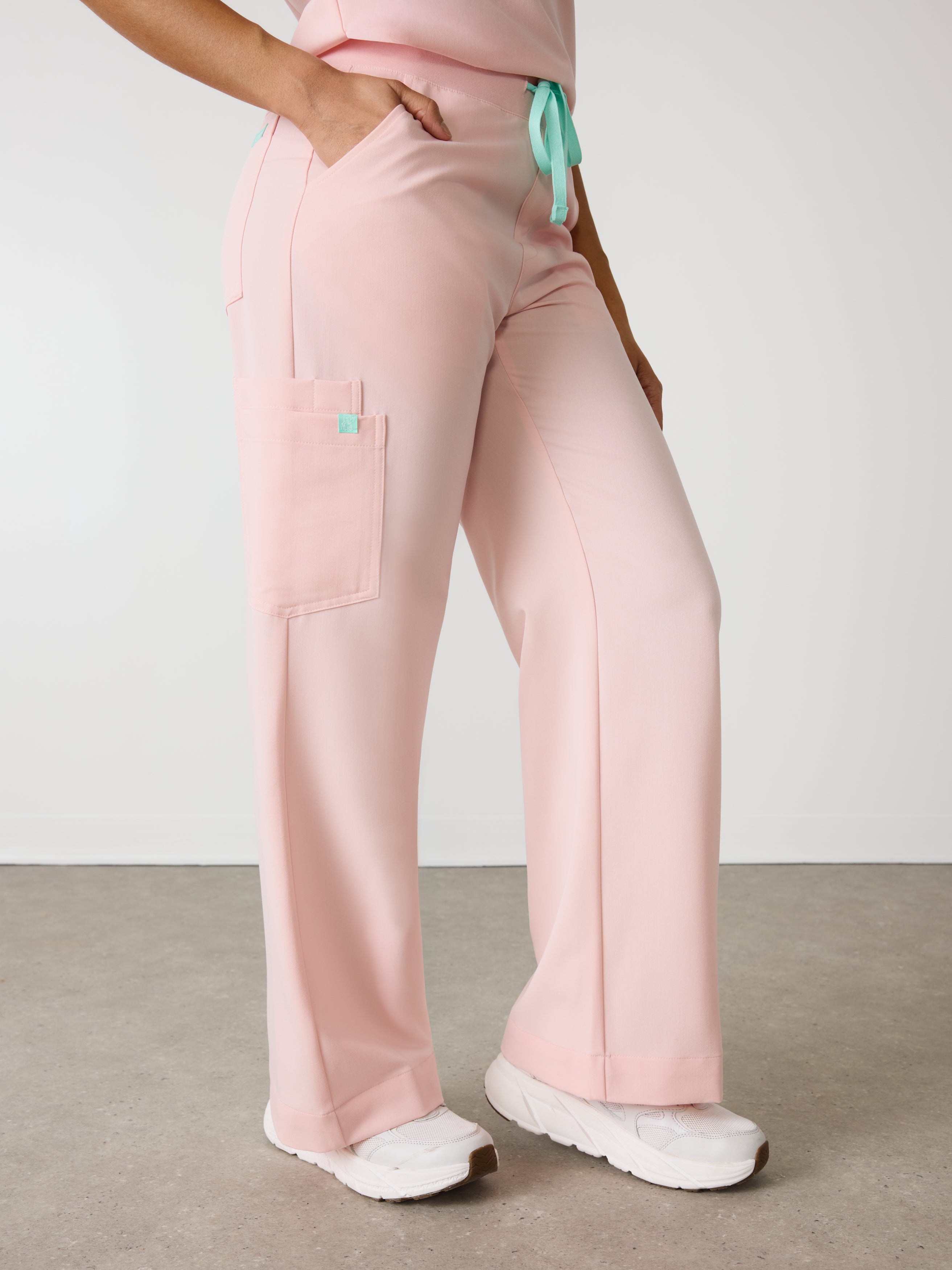 MILA RE-GARDE™ - ROSE QUARTZ - Wide Leg Scrub Pants - SILVADUR™