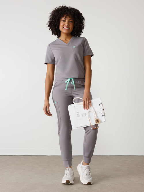 DEMI RE-GARDE™ - ECLIPSE GREY - Jogger Scrub Pants - SILVADUR™