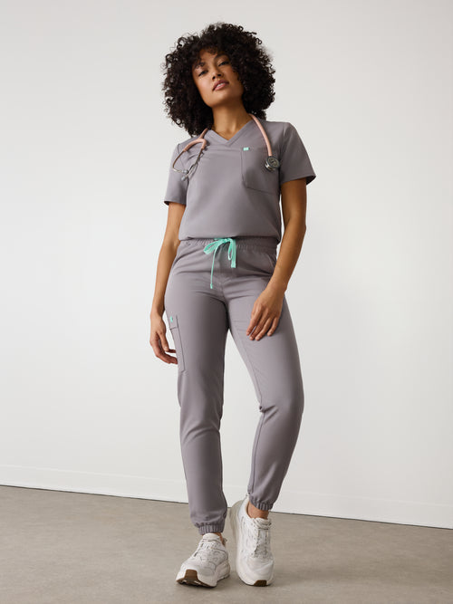 ROSIE RE-GARDE™ - ECLIPSE GREY - Jogger Scrub Pants - SILVADUR™