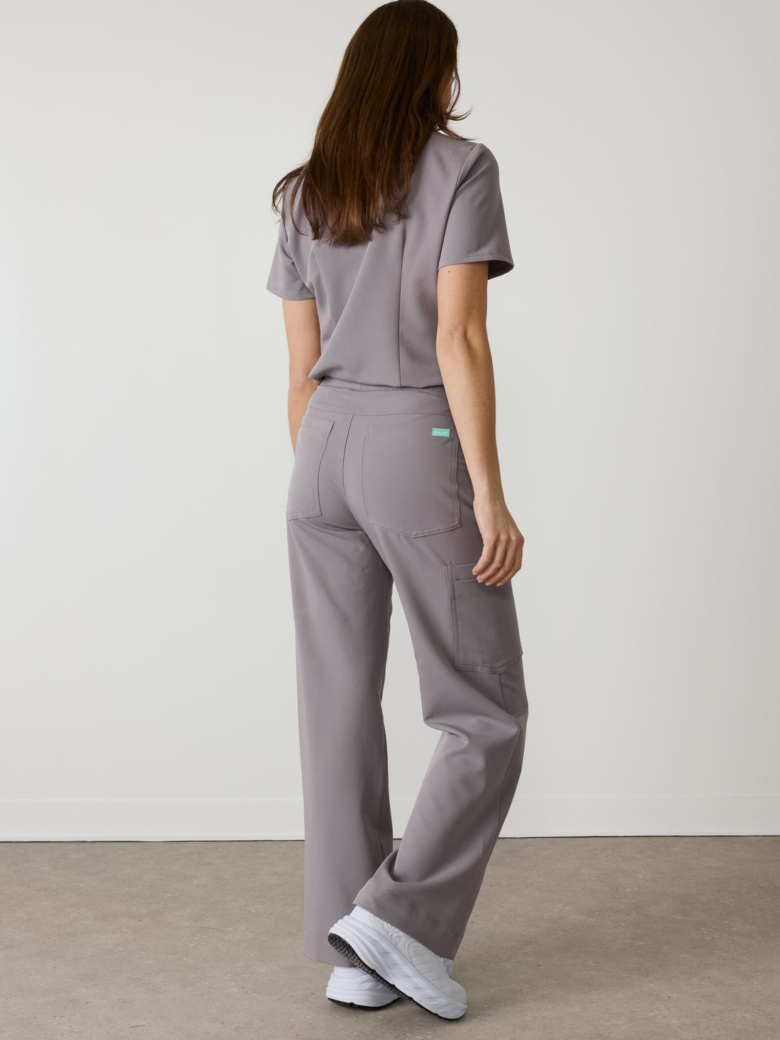 MILA RE-GARDE™ - ECLIPSE GREY - Wide Leg Scrub Pants - SILVADUR™