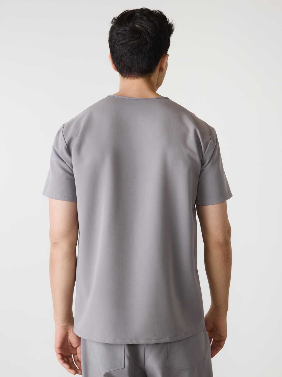 LOGAN RE-GARDE™ - ECLIPSE GREY - One Pocket Men's Scrub Top - SILVADUR™