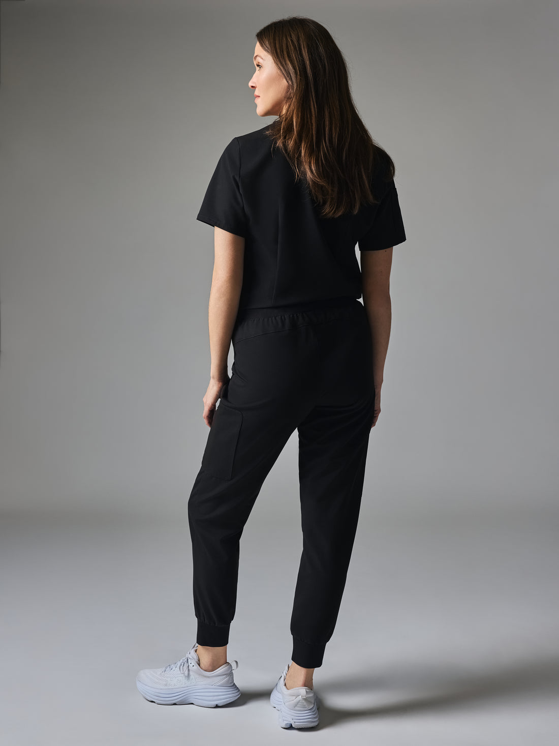 MARIE GARDE™ - BLACK - Six Pockets Jogger Scrub Pants - SILVADUR™