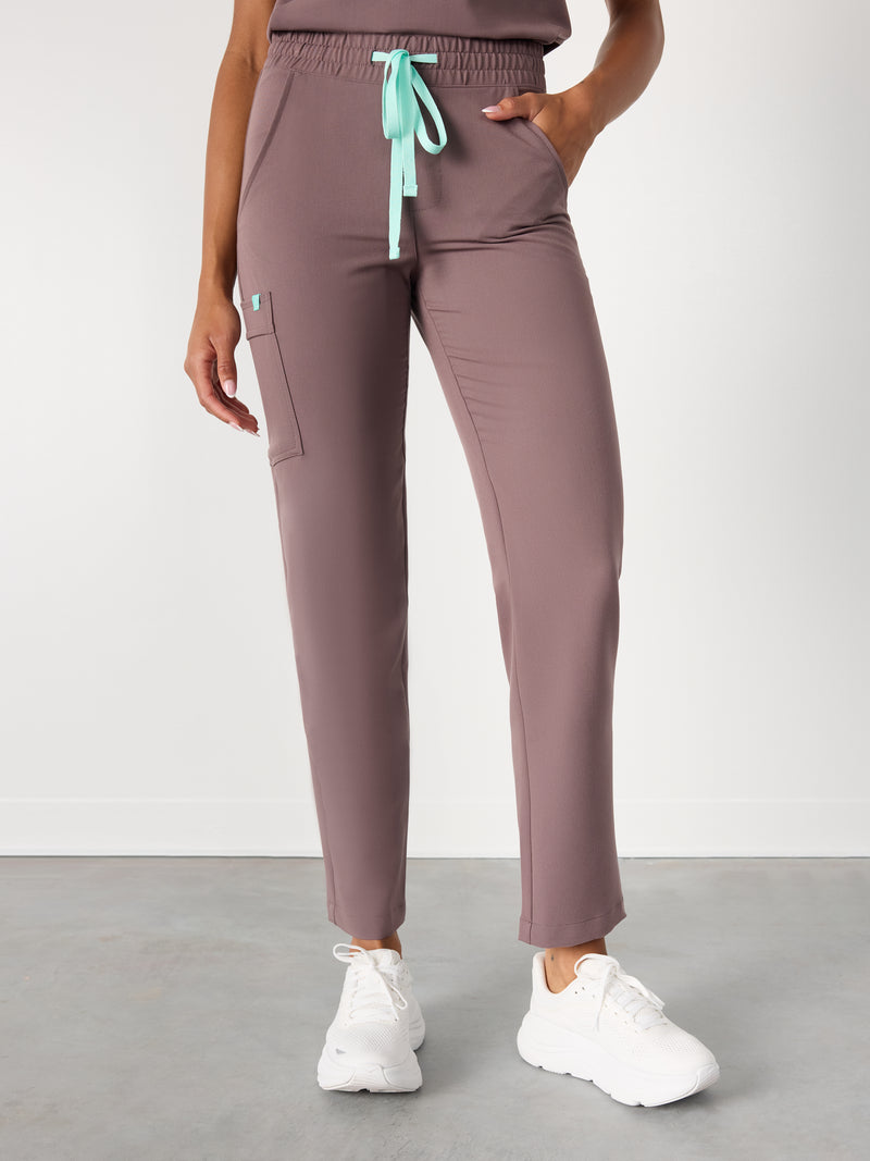 JULIETA RE-GARDE™ - SOFT PLUM - Straight Cut Scrub Pants - SILVADUR™