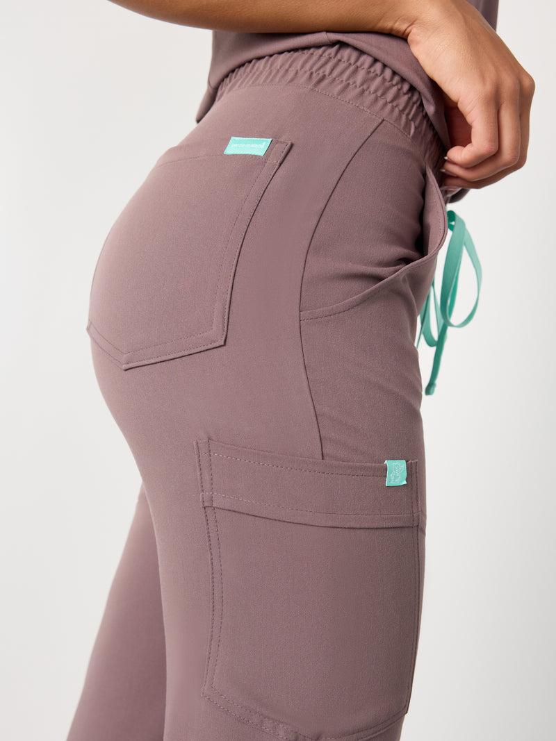 JULIETA RE-GARDE™ - SOFT PLUM - Straight Cut Scrub Pants - SILVADUR™
