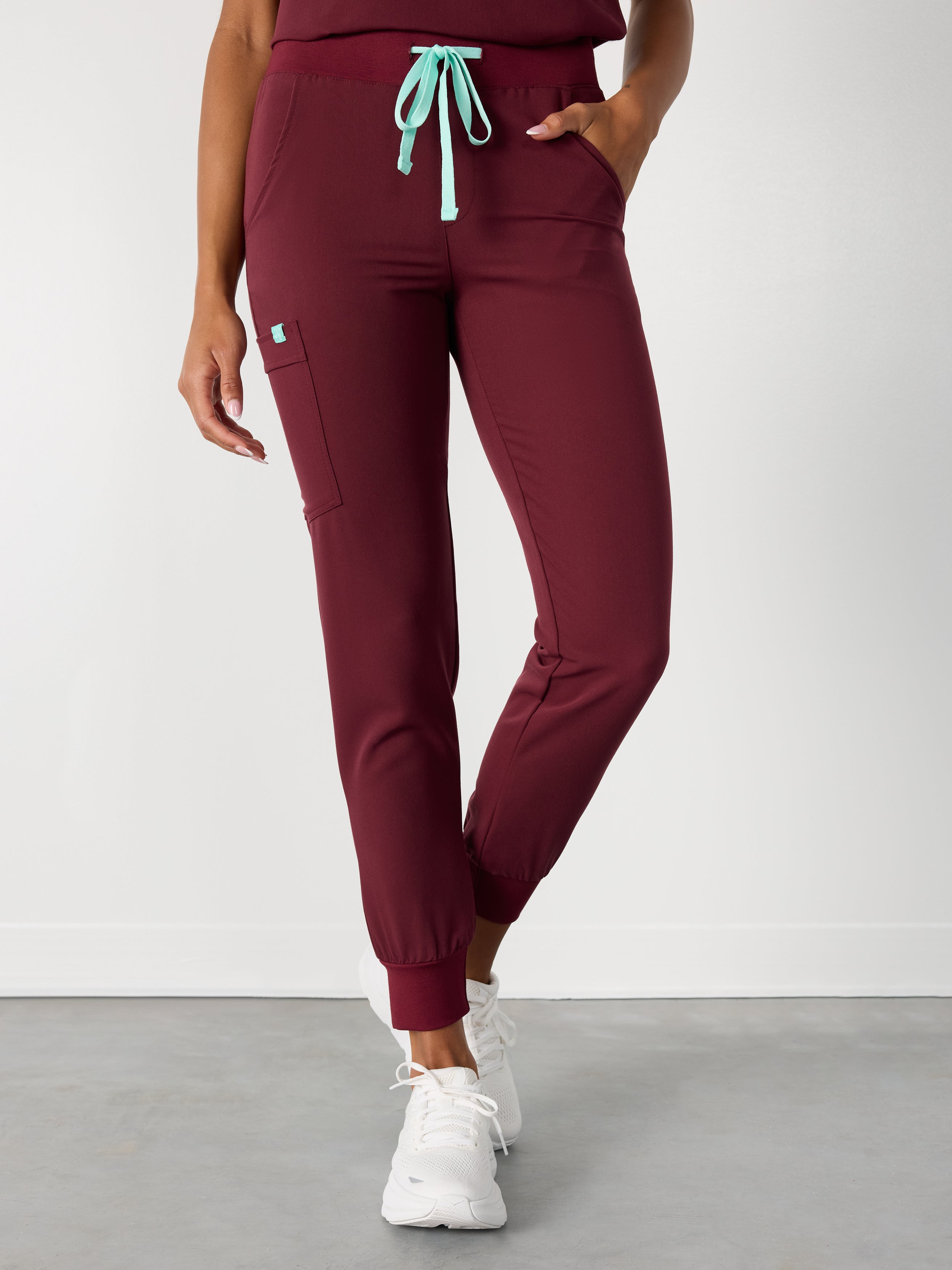 DEMI RE-GARDE™ - BURGUNDY - Jogger Scrub Pants - SILVADUR™