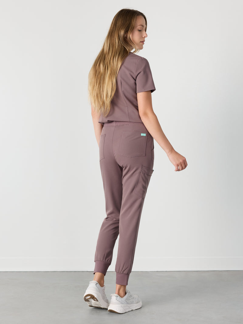 DEMI RE-GARDE™ - SOFT PLUM - Jogger Scrub Pants - SILVADUR™