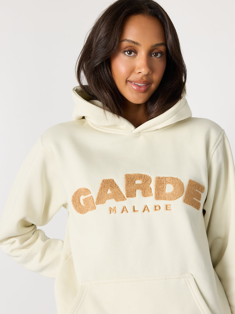 GARDE - Peluche - Hoodie Ivoire