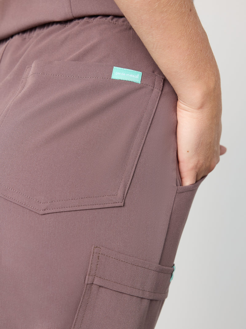 ROSIE RE-GARDE™ - SOFT PLUM - Jogger Scrub Pants - SILVADUR™
