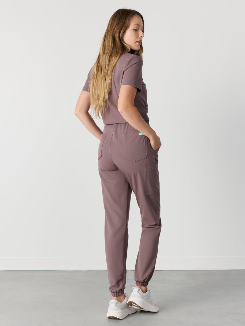 ROSIE RE-GARDE™ - SOFT PLUM - Jogger Scrub Pants - SILVADUR™