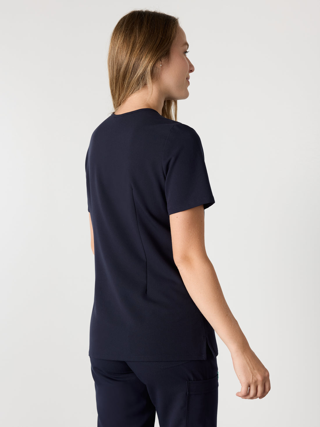 LIV RE-GARDE™ - NAVY - Three Pockets Scrub Top - SILVADUR™ - Final Sale