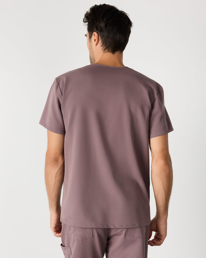 ZACK RE-GARDE™ - SOFT PLUM - Camiseta médica de tres bolsillos para hombre - SILVADUR™