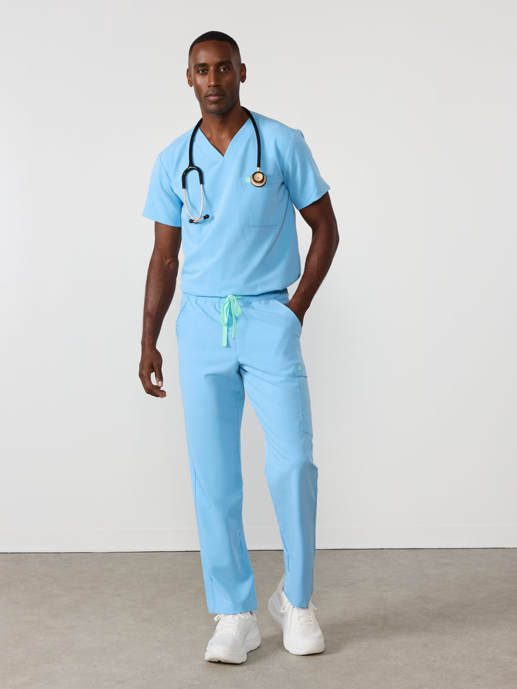 ROMEO RE-GARDE™️ - CLASSIC BLUE- Straight Cut Scrub Pants - SILVADUR™️