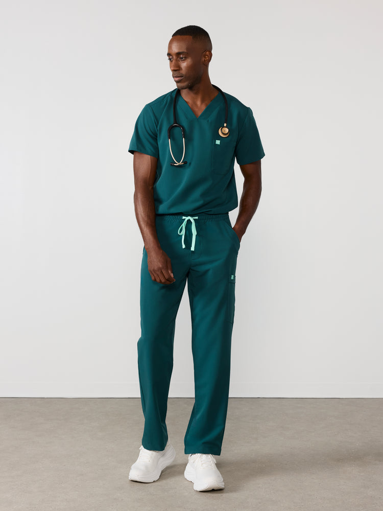 ROMEO RE-GARDE™️ - TEAL - Straight Cut Scrub Pants - SILVADUR™️