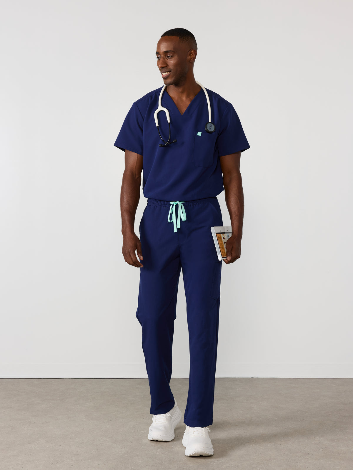 ROMEO RE-GARDE™️ - MODERN NAVY - Straight Cut Scrub Pants - SILVADUR™️