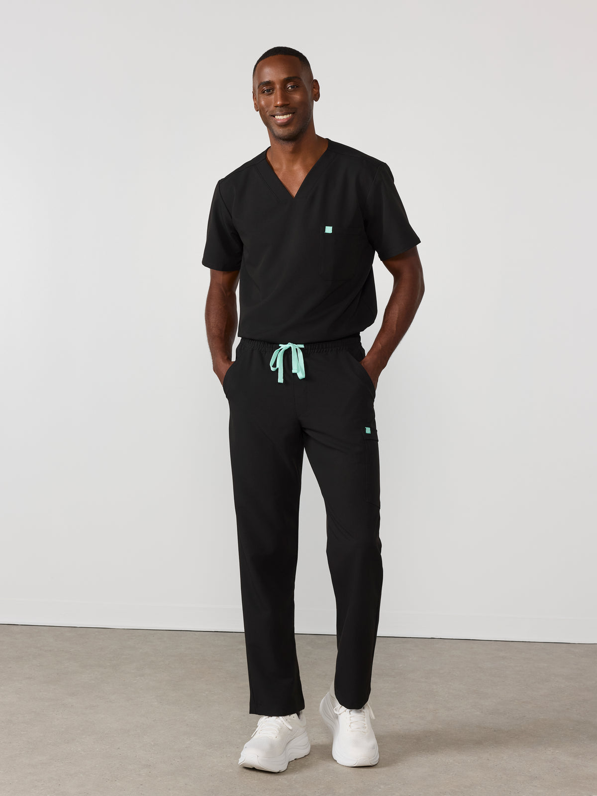 ROMEO RE-GARDE™️ - BLACK - Straight Cut Scrub Pants - SILVADUR™️