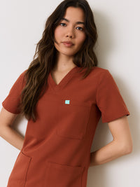 CHLOE RE-GARDE™ - SEQUOIA - Three Pockets Scrub Top - SILVADUR™