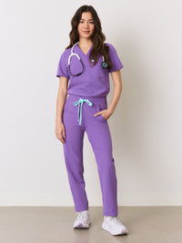 JULIETA RE-GARDE™ - PEARL - Straight Cut Scrub Pants - SILVADUR™