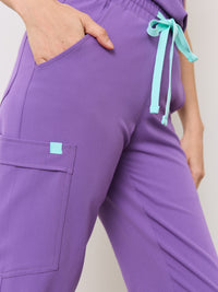 JULIETA RE-GARDE™ - ROYAL LILAC - Straight Cut Scrub Pants - SILVADUR™