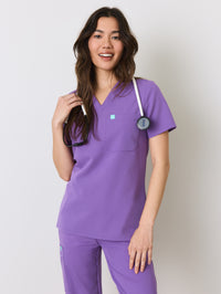JULIETA RE-GARDE™ - ROYAL LILAC - Straight Cut Scrub Pants - SILVADUR™