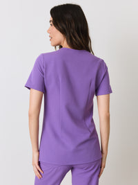 GABRIELLE RE-GARDE™ - ROYAL LILAC - One Pocket Scrub Top - SILVADUR™