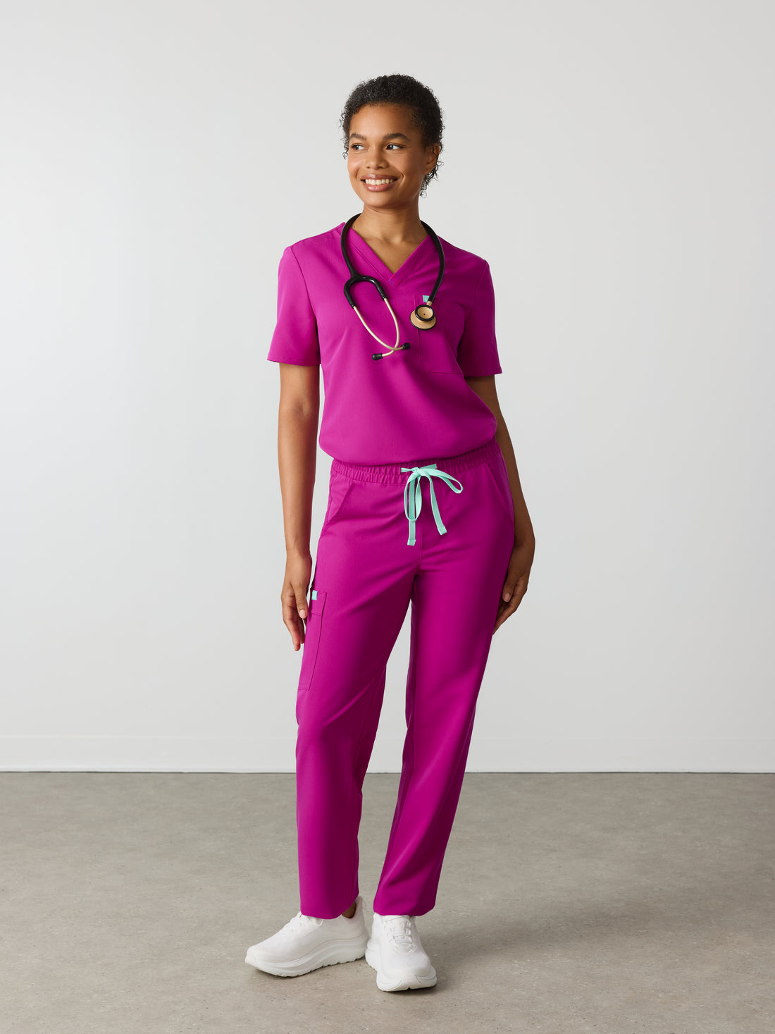 JULIETA RE-GARDE™ - MAGENTA - Straight Cut Scrub Pants - SILVADUR™